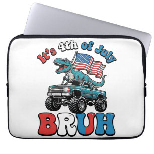 Rolig 4 juli dinosaurie monster truck skjorta_1 laptop fodral