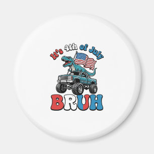 Rolig 4 juli dinosaurie monster truck skjorta_1 magnet