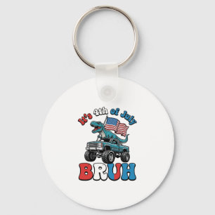 Rolig 4 juli dinosaurie monster truck skjorta_1 nyckelring