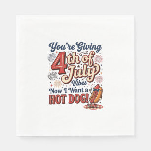 Rolig 4 juli korv vintage skjorta design_1 pappersservett