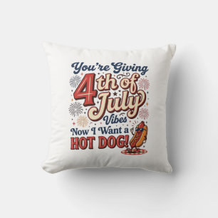 Rolig 4 juli korv vintage tröja design_1 kudde
