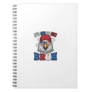 Rolig 4 juli Örn Bruh Patriotisk Tröjd Design Anteckningsbok
