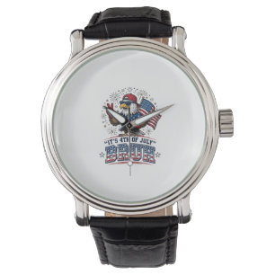 Rolig 4 juli Örn Bruh Patriotisk Tröjd Design Armbandsur