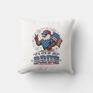 Rolig 4 juli Örn Bruh Patriotisk Tröjd Design Kudde