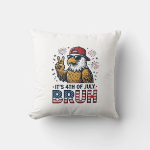 Rolig 4 juli Örn Bruh Patriotisk Tröjd Design Kudde