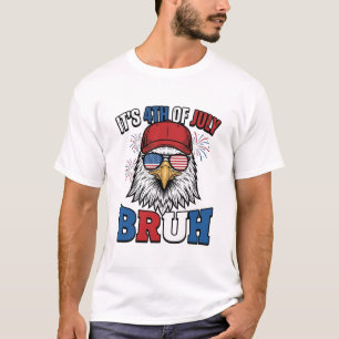 Rolig 4 juli Örn Bruh Patriotisk Tröjd Design T Shirt