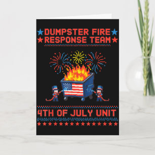 Rolig 4 juli patriotisk soptröja respons kort