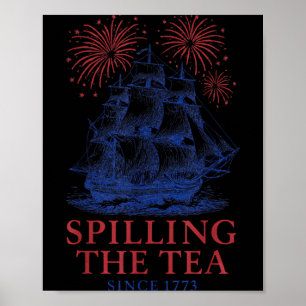 Rolig 4 juli Slling The Tea Sedan 1773 Fourth Poster