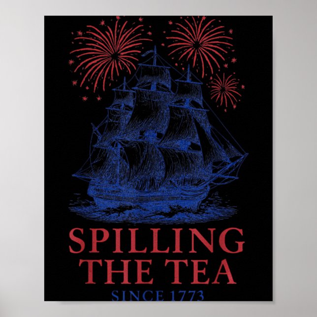 Rolig 4 juli Slling The Tea Sedan 1773 Fourth Poster (Framsidan)
