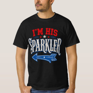 Rolig 4 juli USA Jag är hans gnista  T Shirt