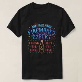 Rolig 4th av Juli självständighetfyrverkerier Tee Shirt