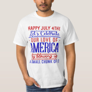 Rolig 4th av skämtet för Juli independence T-shirt
