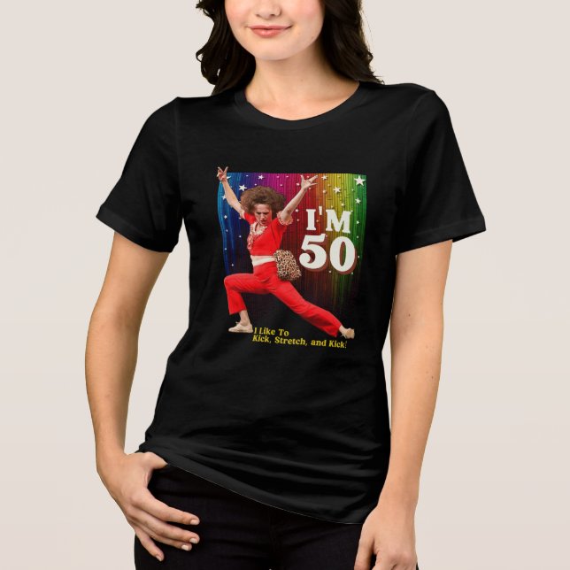 Rolig 50-års födelsedags spark & stretch Sally O'T T Shirt (Framsida)