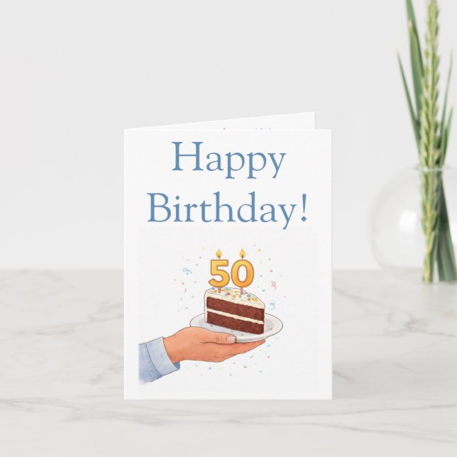 Rolig 50-årsdag kort (Framsida)