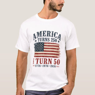 Rolig 50-årsdag Patriotiska Amerika Fyller 250 År T Shirt