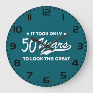 Rolig 50-årsdag Retro typografi Stor Klocka