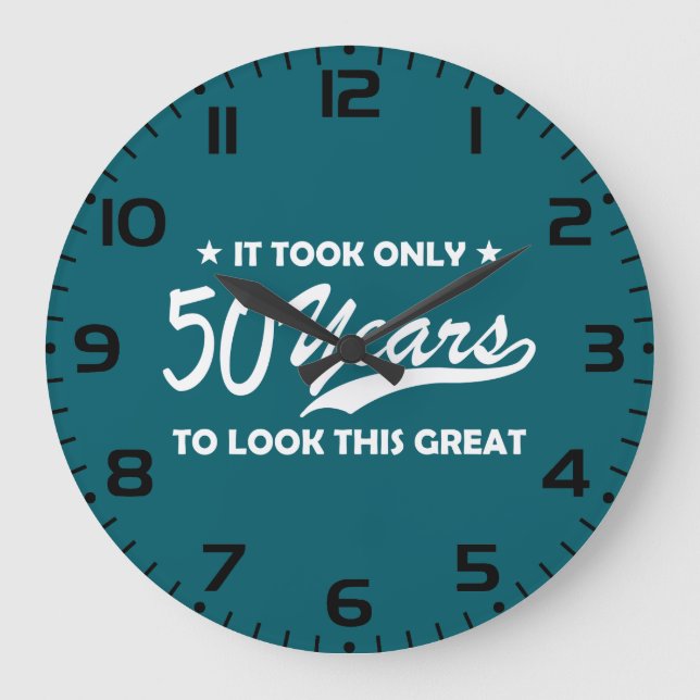 Rolig 50-årsdag Retro typografi Stor Klocka (Framsida)