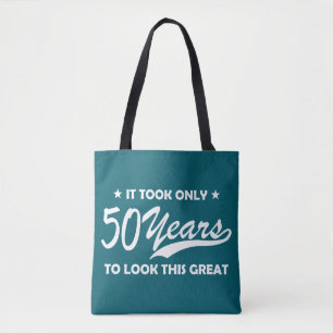 Rolig 50-årsdag Retro-typografi Tygkasse