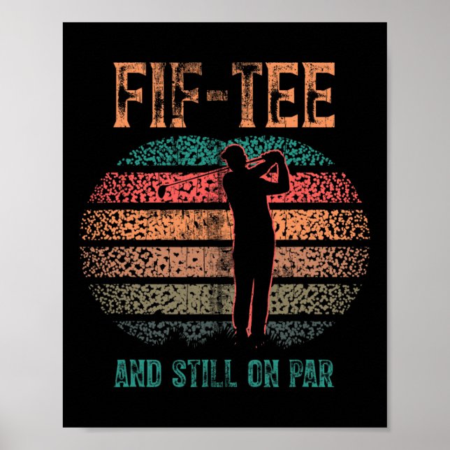 Rolig 50-årspresent Golfskämt Golfande 50-åring Poster (Framsidan)