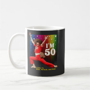 Rolig 50-årspresent Kick & Stretch Sally O'Malley  Kaffemugg