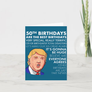 Rolig 50-årspresent Trump-citat skjorta för män Kort