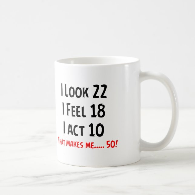 Rolig 50th unik design kaffemugg (Höger)