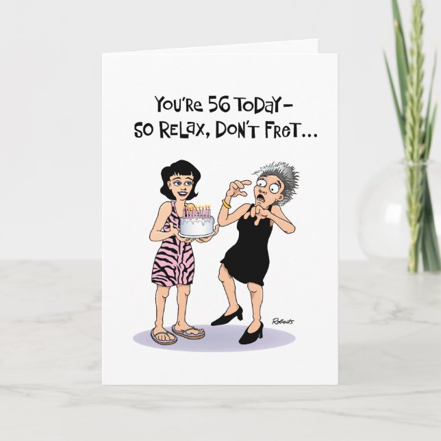 Rolig 56th födelsedag kort (Framsida)