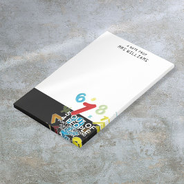 Rolig 5 AV 4 PERSONER Math Joke Post-it Block