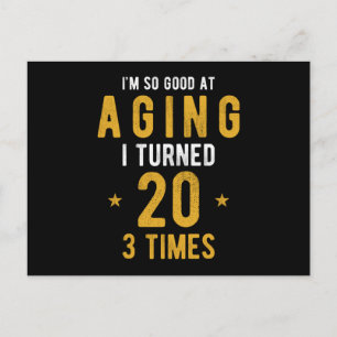 Rolig 60-årspresent-citat vykort