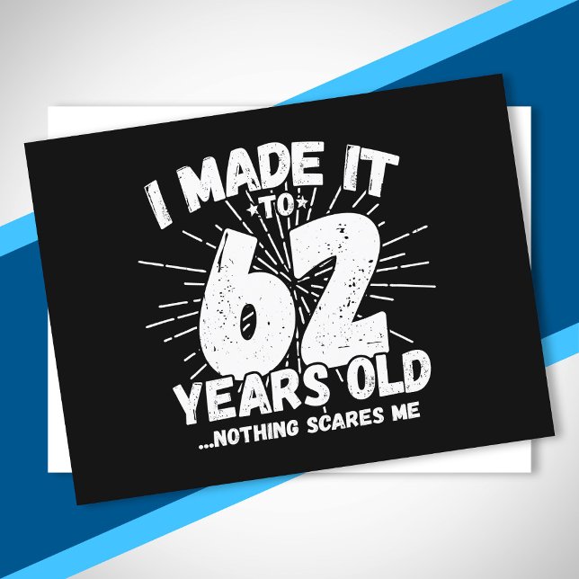 Rolig 62-årsfödelsedagscitat Sarksatisk 62-åring Vykort (Skapare uppladdad)
