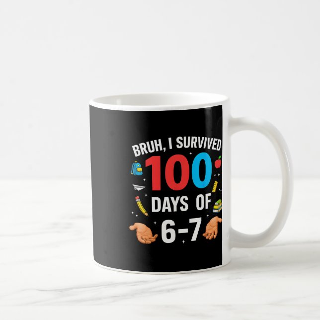 Rolig 67 100:e dagen skollärare 100 dagar 6 7 kaffemugg (Höger)