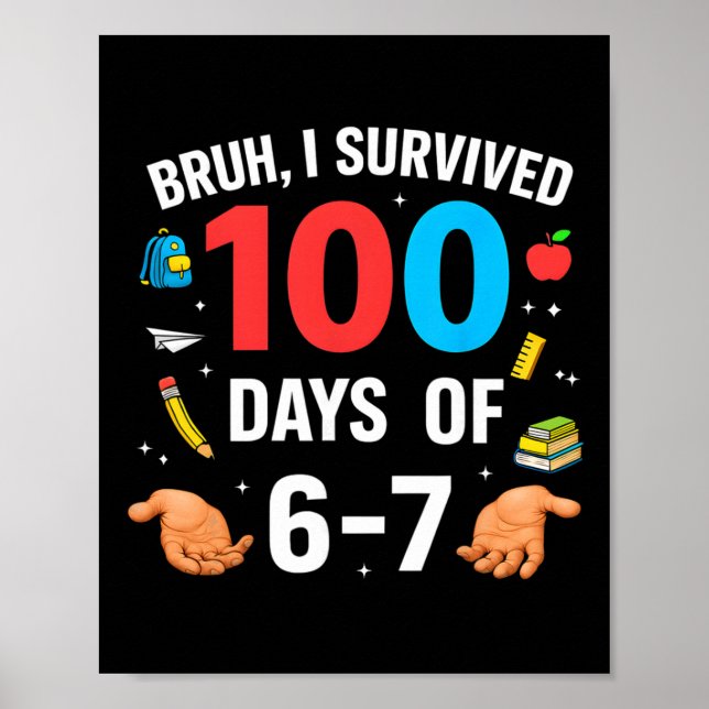 Rolig 67 100:e skoldagen Lärare 100 dagar 6 7  Poster (Framsidan)