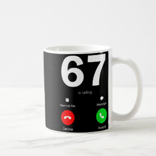 Rolig 67 Anropar 6-7 Meme Sex Sju 6 7 Gen Alp Kaffemugg