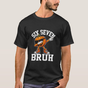 Rolig 67 Bruh Halloween Sex Sju Meme Brainrot Pu T Shirt