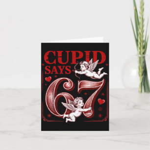 Rolig 67 Cud Säger 67 Valentine Par Matchande Sex Kort