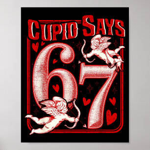 Rolig 67 Cud Säger 67 Valentine Par Matchande Sex Poster