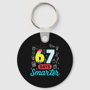 Rolig 67 dagar smartare Six Seven meme lärare stud Nyckelring