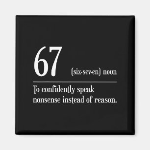 Rolig 67 Definition Betydelsen Av 67 Meme Sex Sju Magnet
