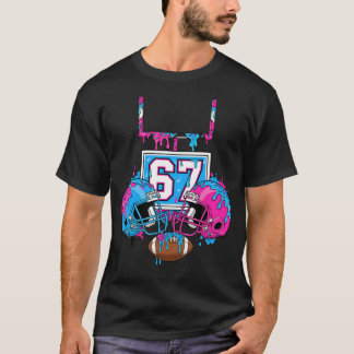 Rolig 67 Fotboll Glass Drip 67:e T Shirt