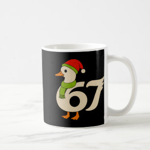 Rolig 67 Gås Jul 6 7 Meme Anka Tomtehatt F Kaffemugg