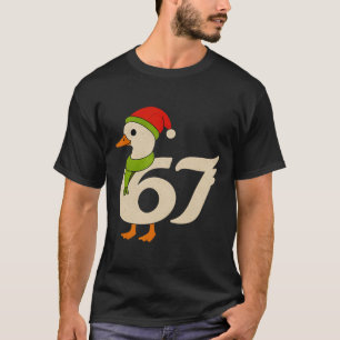 Rolig 67 Gås Jul 6 7 Meme Anka Tomtehatt F T Shirt