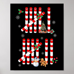 Rolig 67 Godisstav Räkne Streck Jul Sex Sju Poster
