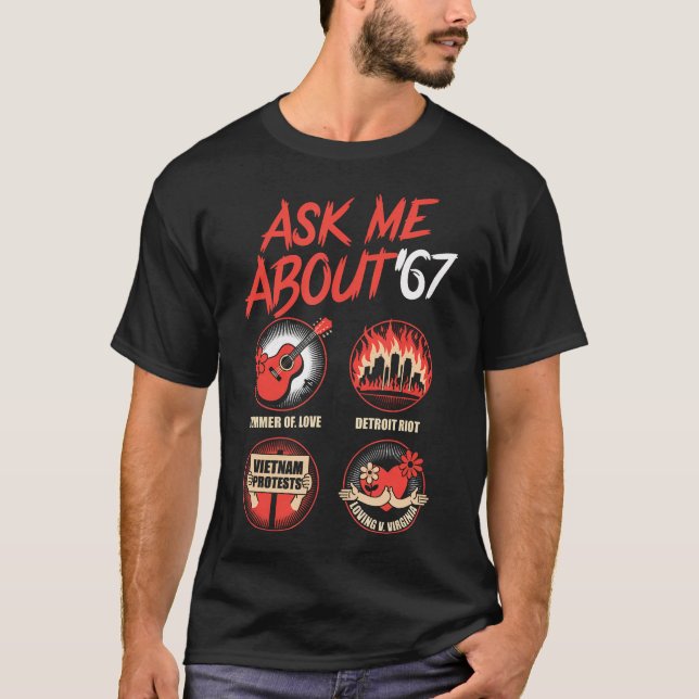 Rolig 67 Historielärare Lärare 6 7 Rolig Överanvän T Shirt (Framsida)