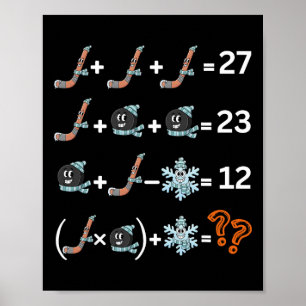 Rolig 67 Hockey Drip Meme Nummer Matematiklärare  Poster