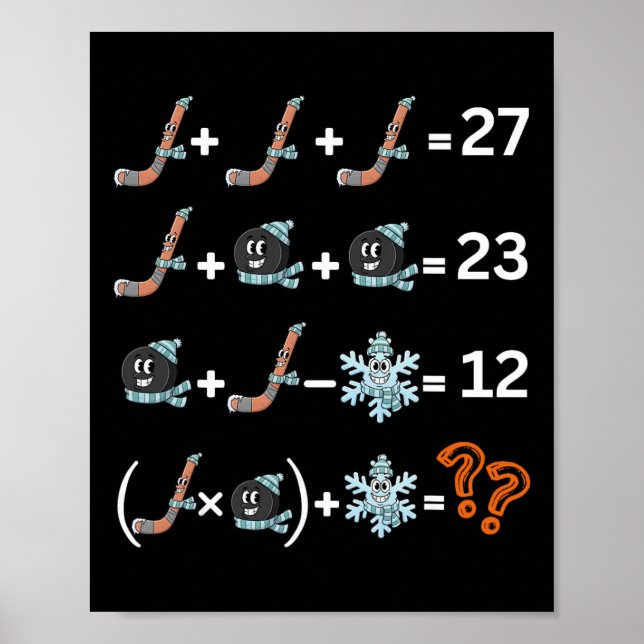 Rolig 67 Hockey Drip Meme Nummer Matematiklärare  Poster (Framsidan)