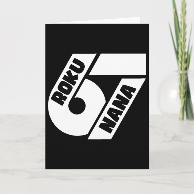 Rolig 67 Japansk Meme Roku Nana Grafisk Design  Kort (Framsida)