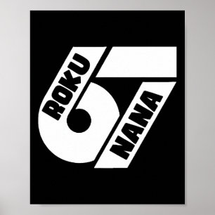 Rolig 67 Japansk Meme Roku Nana Grafisk Design Poster