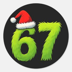 Rolig 67 jul Sex Sju Meme 6 7 tonåringar pojkar G Runt Klistermärke