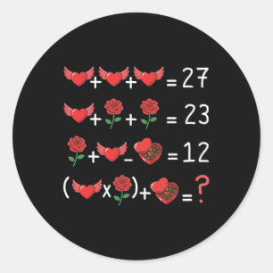 Rolig 67 Matematiklärare Valentine Matematiklärare Runt Klistermärke