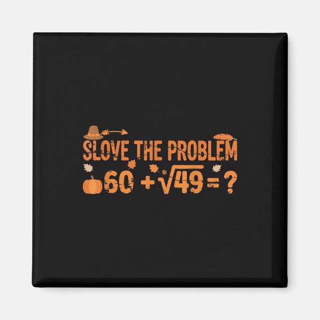 Rolig 67 Math Meme Thanksgiving Gen Alpha Pemdas T Magnet (Framsidan)